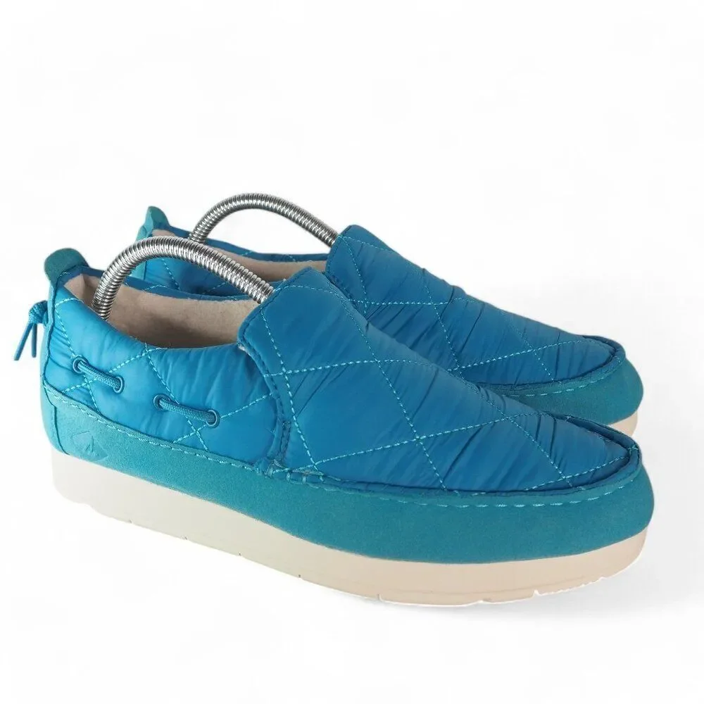 Sperry‎ Moc-Sider Quilted Nylon Casual Shoes Blue STS23794 Men's 8M